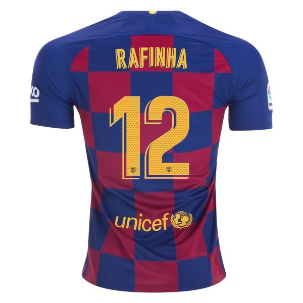 Camiseta Barcelona NO.12 Rafinha Primera equipo 2019-20 Azul Rojo